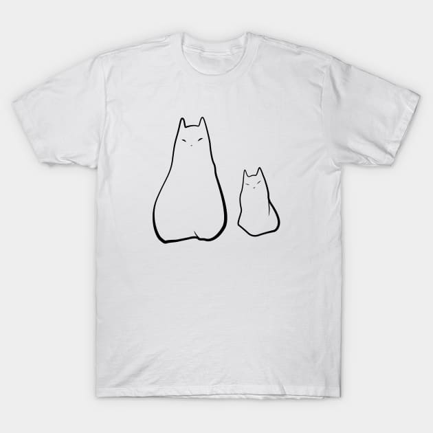 Ghost cats T-Shirt by runcatrun